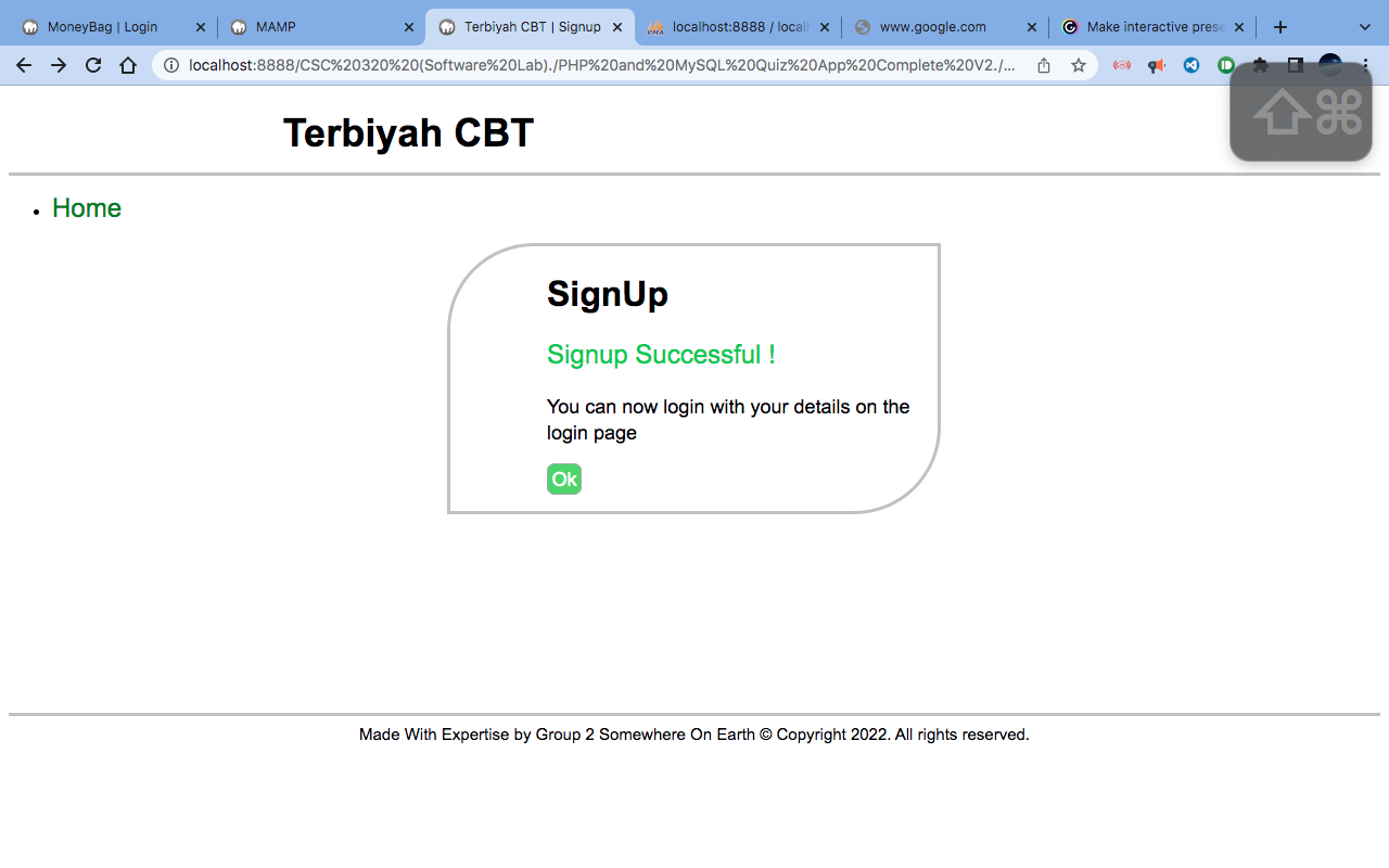 Project UI Screenshot